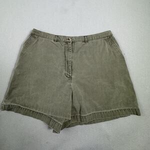 Eddie Bauer Women’s Olive Green Shorts Size 18 Cotton Y2K Era Gorpcore Utility